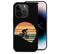 Vintage Sunset Rider Printed Phone Case Slim Cute Microfiber Cellphone Protective Cover Unisex Compatible with iPhone 14/14 Plus/14 Pro/14 Pro Max