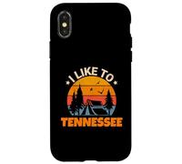 Vintage Sunset Tennessee, Hiking Camping, Outdoors Tennessee Case for iPhone X/XS