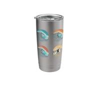 Vintage Surf Collage Design for Surfers and Beach Lovers Stainless Steel Insulated Tumbler