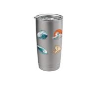 Vintage Surf Collage Design for Surfers and Beach Lovers Stainless Steel Insulated Tumbler
