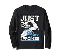 Vintage Surfer Beach Just One More Wave Surfing Long Sleeve T-Shirt