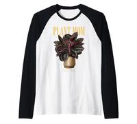 Vintage Surprise Star Calathea Plant Mom Nature Flora Garden Raglan Baseball Tee