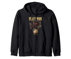 Vintage Surprise Star Calathea Plant Mom Nature Flora Garden Zip Hoodie