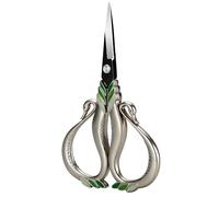 Vintage Swan Embroidery Scissors, Sharp Small Craft Scissors for Thread Cutting, Sewing, DIY Art Craft, Needlework Supplies (Silver Green)