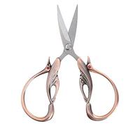Vintage Swan Scissors, Portable and Ergonomic Household Stainless Steel Crafts Cutting Tools with Unique Design, for Sewing, Embroidery, Most People of The Right Age (Rose Gold)