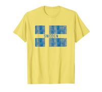Vintage Swedish Flag Of Sweden Women Men Kids Souvenir T-Shirt