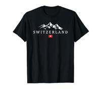 Vintage Switzerland Vacation Lover Value Graphic T-Shirt, Men, Black, S