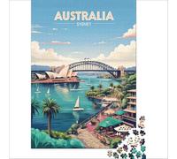 Vintage Sydney Australia teenagers 1000 Pieces Puzzle | a relaxing activity for coffee lovers to enjoy with a fresh brew during a quiet morning at home to enjoy at home38x52cm