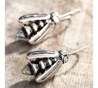 Vintage Synthetic Moonstone Firefly Drop Earrings for Women Daily Party Punk Unique Insect Earrings Jewelry
