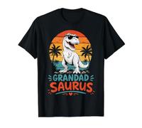 Vintage T-Rex Dinosaur Family Matching Grandad Saurus Value Graphic T-Shirt, Men, Black, M