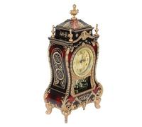 Vintage Table Clock, Rustic Vintage Style Plastic Shelf Clock Reusable(Brownish Red)