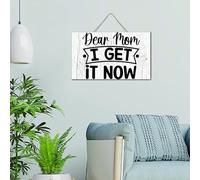 Vintage Table Decor Established Wood Sign Dear Mom I Get It Now Hanging Wall Art Wood Plaque Sign 6x10 Inch Wooden Hanging Signs Home Decor for Laundry Cabin
