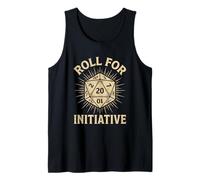 Vintage Tabletop RPG Gamer Graphic Roll for Initiative Tank Top