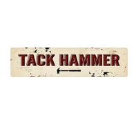Vintage Tack Hammer Industrial Tools Wall Decor Metal Tin Sign