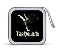 Vintage Taekwondo Portable CD Case Holder 48 Capacity Travel DVD Storage Boxs Wallet Bag