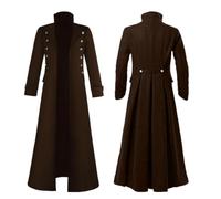 Vintage Tailcoat Jacket Gothic Men Long Steampunk Victorian Renaissance Pirate Coat Medieval Tailcoat Jacket