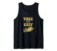 Vintage Take It Easy Frog Relaxing Design Tank Top