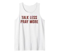 Vintage Talk Less Pray More Christian Believer Faith Jesus Tank Top