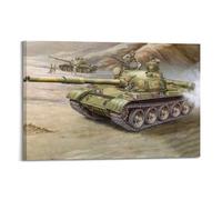 Vintage Tank Poster Soviet Medium Tank T-62 1st Armored Division of The Syrian Army, Lebanon, 1982 Poster Decorative Painting Canvas Wall Posters And Art Picture Print Modern Family Bedroom Decor Post