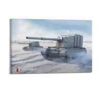 Vintage Tanks Poster FV4005 Stage II British Tank Destroyer Decorative Painting Canvas Poster 12x18inch(30x45cm)