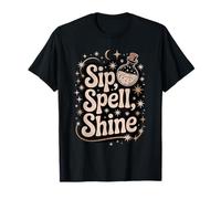 Vintage Tarot and Witch Spells Book Design Art T-Shirt