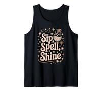 Vintage Tarot and Witch Spells Book Design Art Tank Top