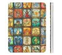 Vintage Tarot Cards Cute Tablet Case with Pencil Holder Lightweight Hard Protective Cover Compatible with iPad Mini 4/5/6