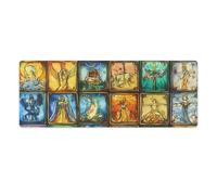 Vintage Tarot Cards Funny Mouse Pad with Stitched Edges Non Slip Waterproof Mousepad Desk Mat for Office Gaming