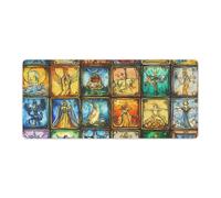 Vintage Tarot Cards Funny Mouse Pad with Stitched Edges Non Slip Waterproof Mousepad Desk Mat for Office Gaming