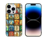 Vintage Tarot Cards Glass Phone Case Suitable for iPhone 14 Series