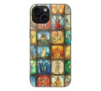 Vintage Tarot Cards Glass Phone Case Suitable for iPhone 15 Series