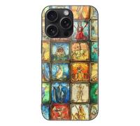 Vintage Tarot Cards Glass Phone Case Suitable for iPhone 15 Series