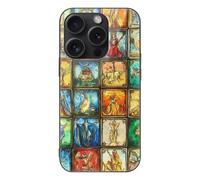 Vintage Tarot Cards Glass Phone Case Suitable for iPhone 15 Series
