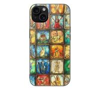 Vintage Tarot Cards Glass Phone Case Suitable for iPhone 15 Series