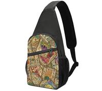 Vintage Tarot Cards Old Retro Style Adjustable Fanny Waist Pack Pouch, Crossbody Durable Runners Bag Wallet for Sports Cycling Gym Hiking Fitness Women Men
