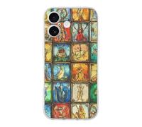 Vintage Tarot Cards Printed Phone Case Slim Cute Cellphone Protective Cover Unisex Compatible with iPhone 17/17 Air/17 Pro/17 Pro Max