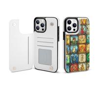 Vintage Tarot Cards Printed Wallet Phone Case Slim Cute Cellphone Protective Cover Unisex Compatible with iPhone iPhone 13/13 Pro/13 Pro Max/13 Mini