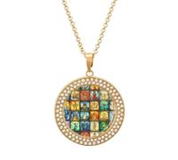 Vintage Tarot Cards Women's Diamond Necklace Shiny Rhinestones Pendant Jewel Necklaces Romantic Trendy