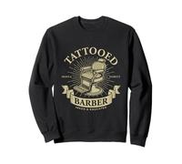 Vintage Tattooed Barber Inked and Educated Old School Style Sweatshirt