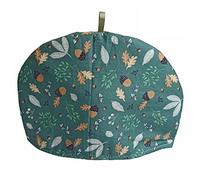Vintage Tea Cosy, Green Teapot Cosy with Hazelnuts Leaves Print Cotton Tea Pot Warmer, Teapots Dust Proof Insulated Covers Tea Kettle Quilt for Kitchen Home Table Hotel Tea Party Restaurant