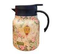 Vintage Tea Kettle - 1000ml Floral Tea Kettle Vintage Stainless Steel Tea Kettle Chinese New Year, Valentine's Day Tea Infuser Kettle