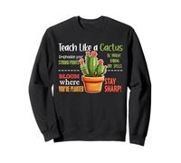Vintage Teach Like A Cactus Teacher Back To School Women's Sweatshirt