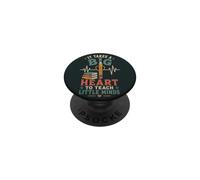 Vintage Teacher Quote Big Heart Little Minds Classroom PopSockets Adhesive PopGrip