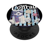 Vintage Team Conrad Funny Bear EST 2009 PopSockets Adhesive PopGrip