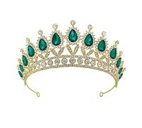 Vintage Teardrop For Rhinestone Crystal Gold Queen Crown Tiaras For Unisex Wedding Princess Crown For Headband Deco