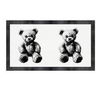 'Vintage Teddy with Bow Tie' Pet Feeding Mat (PM00028493)