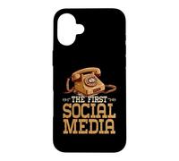 Vintage Telephone The First Social Media Case for iPhone 16 Plus