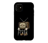 Vintage Television Elder Character Retro Broadcast Nostalgia Case for iPhone 11