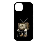 Vintage Television Elder Character Retro Broadcast Nostalgia Case for iPhone 14 Plus