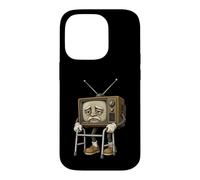 Vintage Television Elder Character Retro Broadcast Nostalgia Case for iPhone 14 Pro
